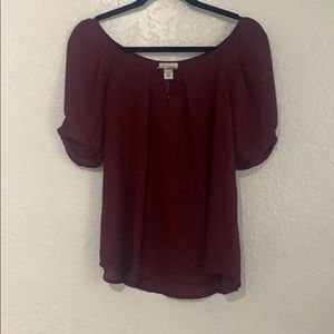 Burgundy blouse